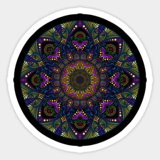 Sunshine and Butterflies Mandala Sticker